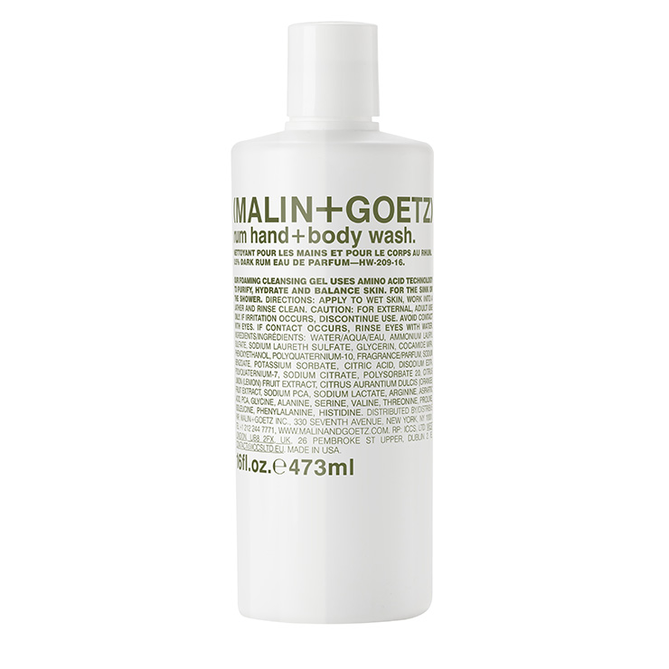 rum hand+body wash.