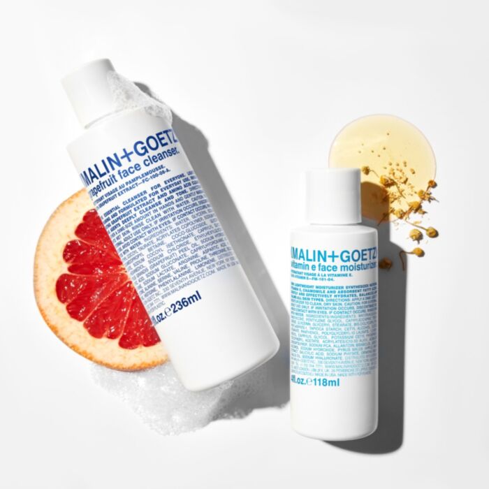 grapefruit face cleanser + vitamin e face moisturizer 2-step