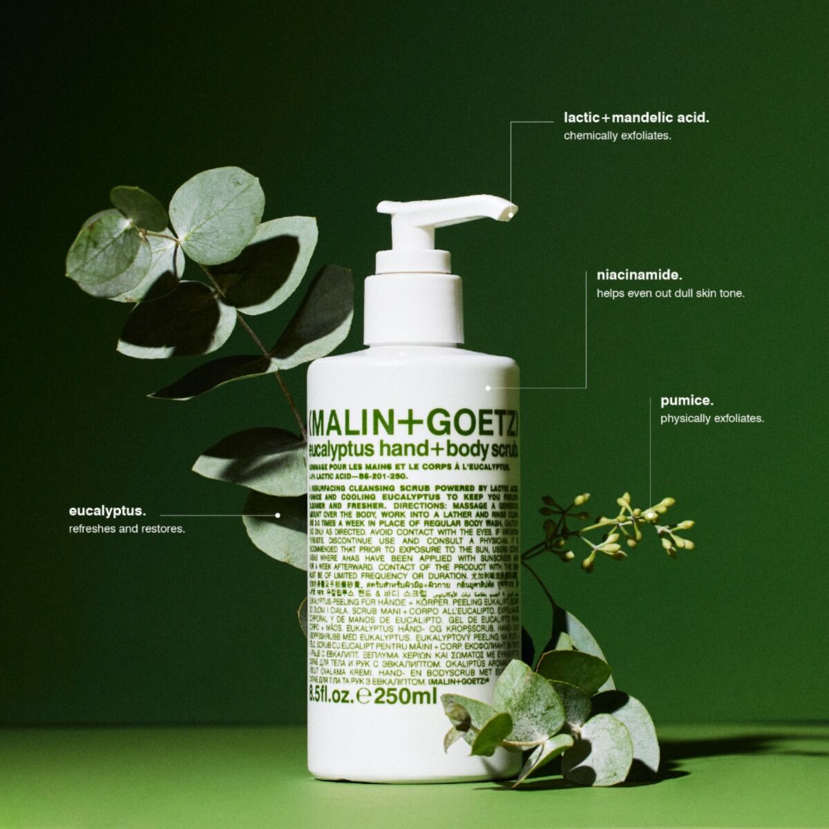 eucalyptus hand+body scrub. | (MALIN+GOETZ)